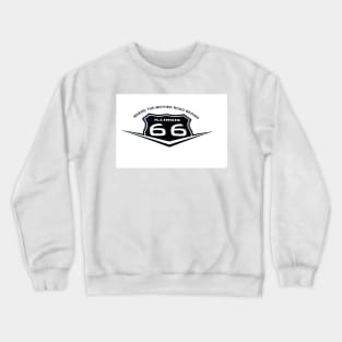 Route 66 sign, black on white Crewneck Sweatshirt